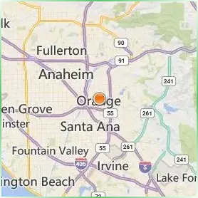 Chapman University Location Map