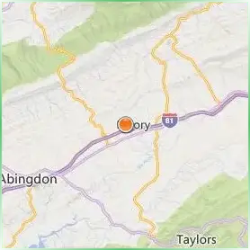Emory & Henry College Location Map